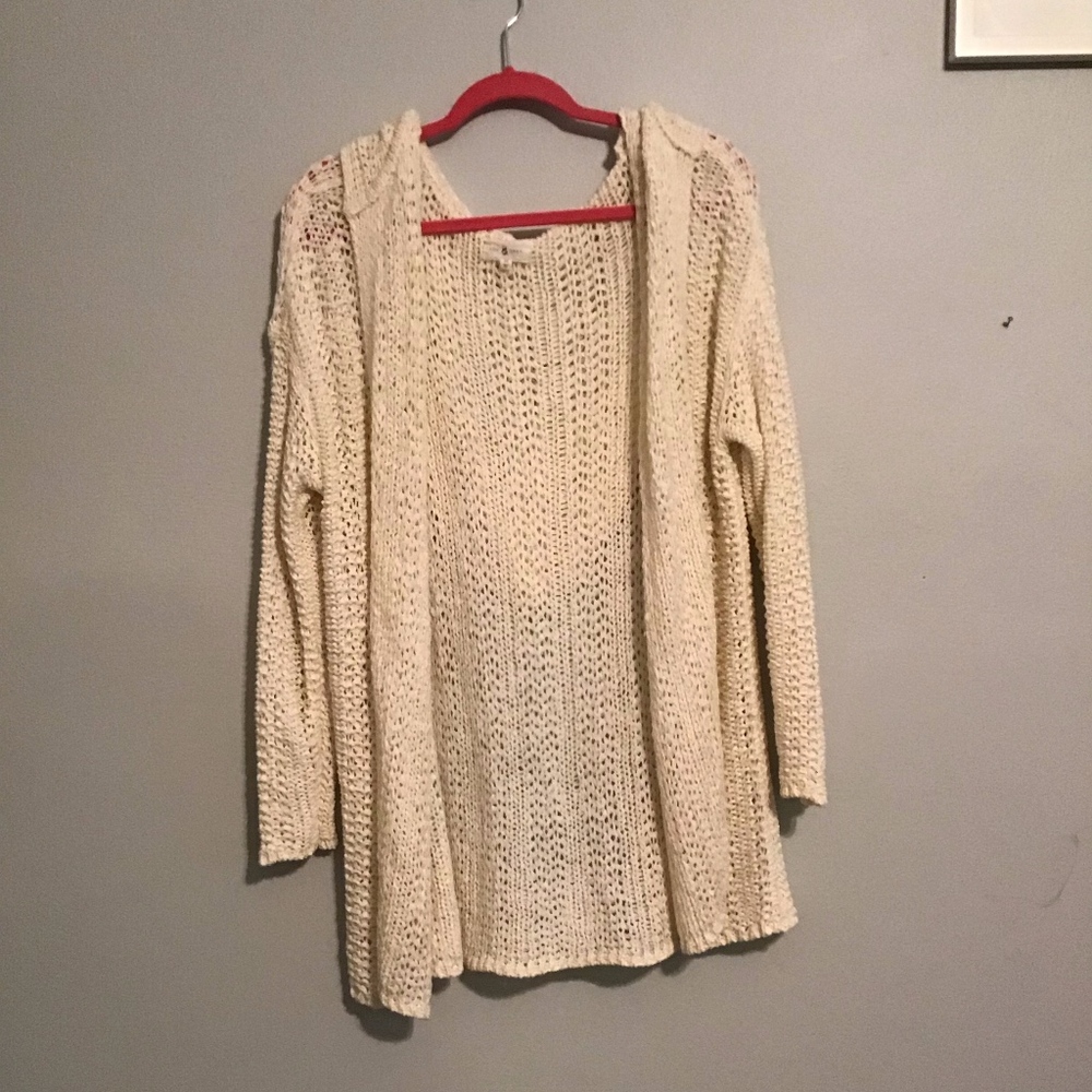 Lou and Grey Cream Open Cardigan